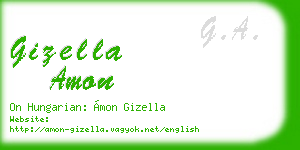 gizella amon business card